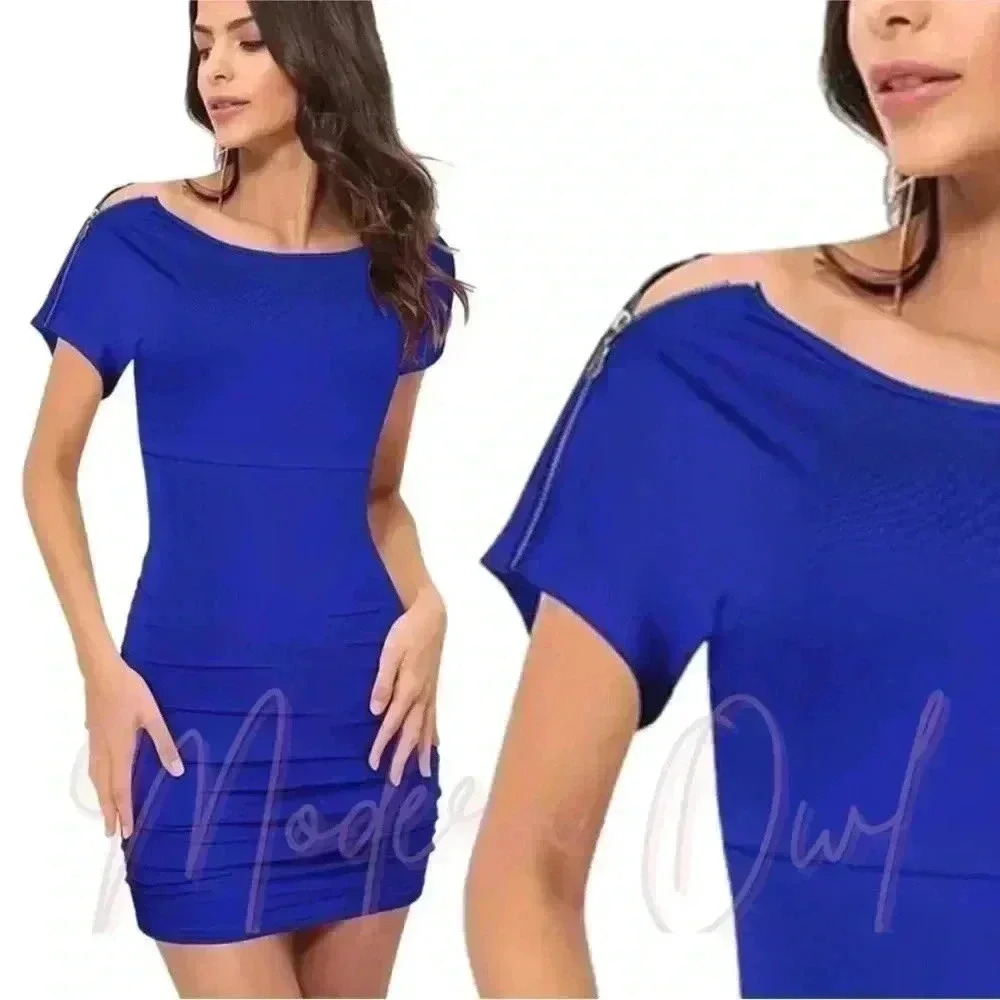 Bodycon Zipper Sleeves Mini Dress